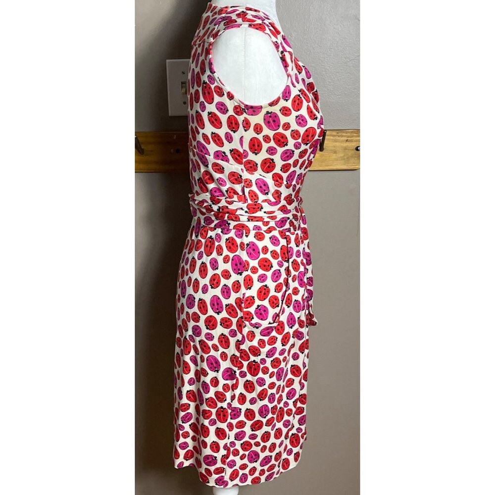 Diane von Furstenberg Dress Celosa Wrap Silk Jersey Pockets Coquette Womens 4 XS - Picture 9 of 16